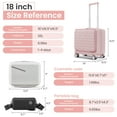 18" Carry On Luggage with Front Open Door &Laptop Interlayer, Hard
