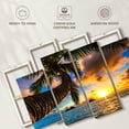 thumbnail image 6 of Elephant Stock Lanikai Beach At Sundown Wall Art - Horizontal Multi Panel Canvas - Living Room Wall Decor - Beach Multi Panel - Gray And Gold Decor - 36" x 22", 6 of 8