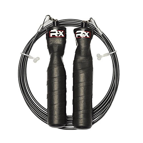 Rx Jump Rope - Black Ops Handles with Trans Black Cable Buff 3.4 9 
