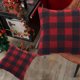 thumbnail image 4 of Lojalitet Paquete de 2 fundas de almohada a cuadros navideños, funda de cojín decorativa para sofá, coche, dormitorio, decoración navideña, 4 of 5