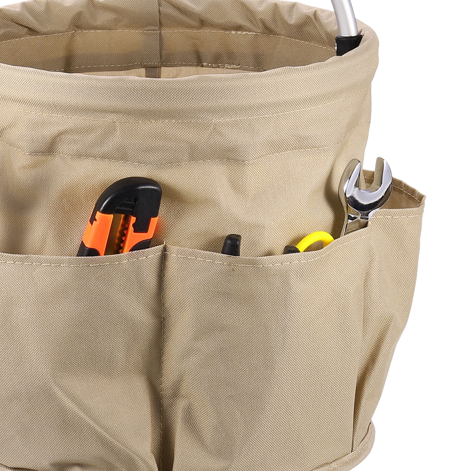 Uxcell 2pcs Garden Tool Bag 280mm x 280mm Oxford with Pockets Garden Tote Bag, Khaki