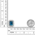 thumbnail image 4 of Gem Stone King 925 Sterling Silver London Blue Topaz Ring for Women (10.10 Cttw, Emerald Cut 14X10MM, Gemstone Birthstone, Available in Size 5, 6, 7, 8, 9), 4 of 6