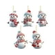 thumbnail image 2 of xihome Juego de 5 adornos planos de muñeco de nieve acrlicos para decorar el rbol de Navidad y el hogar durante las fiestas., 2 of 9