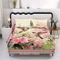 thumbnail image 2 of COEQINE Queen Sheet Set Breathable Soft Bedding Sheet Set 3 Pieces Deep Pocket Holiday Bedding Set with All Around Elastic for a Snug Fit, Watercolor Hummingbird Floral, 2 of 5