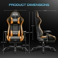 thumbnail image 3 of JONPONY Big and Tall 500LBS Gaming Chair, Ergonomic Design, Gamer Chair PU Leather with Footrest and Lumbar Support, High Back Office Chair Support 8 Hours Long Sitting, Computer Chair,Orange, 3 of 12