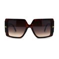 thumbnail image 1 of Womens Trendy Squared Rectangular Butterfly Sunglasses Tortoise Brown, 1 of 4