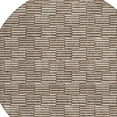 thumbnail image 4 of HomeRoots 594985 8 ft. Brown & Beige Round Geometric Washable Indoor & Outdoor Area Rug, 4 of 5