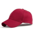 thumbnail image 2 of Unisex Baseball Cap with Ponytail Opening Adjustable Breathable Solid Color Design, 2 of 3