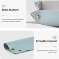thumbnail image 4 of 2 leather entrance keys minimalist storage tray, desktop jewelry storage box, cosmetics key storage box - Light blue, 4 of 5