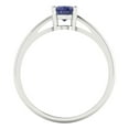 thumbnail image 4 of Solitaire Engagement Ring for Women - 1ct Simulated Tanzanite in 14K White Gold Promise Ring, 4 of 6