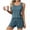 Navy, variant on biudgviw Womens Pajama Sets 2 Piece Ruffle Hem Sleeveless Sleepwear Summer Crewneck Tank Top with Elastic Waist Shorts Pjs Set