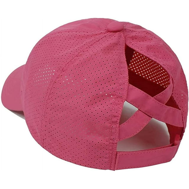 LAICAIW Womens Criss Cross Ponytail Hat Quick Drying Baseball Cap Sun Hats UV Protection Sport Cap