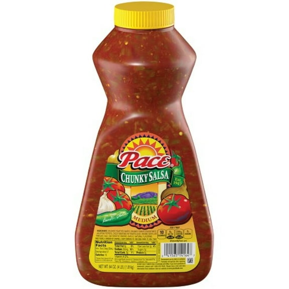 Pace Salsa Chunky Medium Salsa 64 Ounce Bottle (Pack of 14)