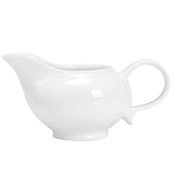 ACDANC Gravy Boat High-White Porcelain Gravy Boat with Saucer Exquisite Tea Separator White Gravy Boat Style