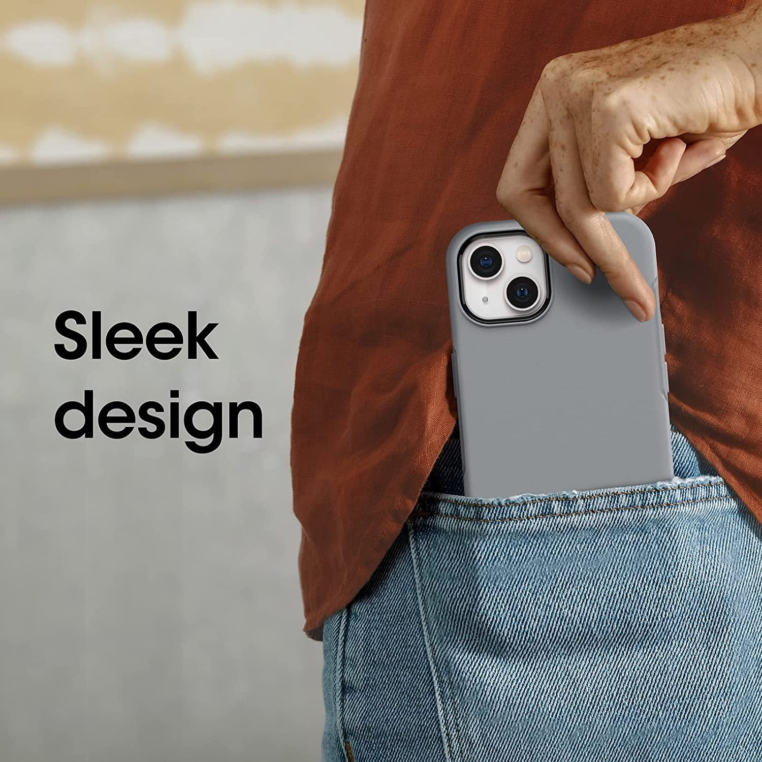 OtterBox Symmetry Series Charging Case for iPhone 13, Gray