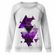 thumbnail image 5 of Camisas informales de manga larga para mujer, sudadera de cuello redondo con estampado de rombos geométricos, jersey de cuello redondo, Tops tipo túnica holgados Pompotops FGAJ1197, 5 of 6