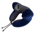 thumbnail image 1 of Almohada de viaje Memoria de espuma ergonómica almohada de cuello de cojín en forma de forma transpirable para avión para viajar en reposo descansando Azul profundo, 1 of 10