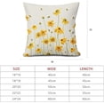 thumbnail image 6 of Spring Summer Floral Pillow Covers 18X18 Inch Set of 2 Coreopsis Daisy Yellow Flowers Bee Decorative Pillow Cases Farmhouse Seasonal Cushion Case Farmhouse Home Decor for Sofa Couch Bedroom Outdoor, 6 of 6
