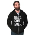 thumbnail image 4 of Best Son Ever Relatives Family Zip Hoodie Sweatshirt Men Brisco Brands S, 4 of 6
