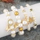 thumbnail image 4 of 4pcs Europea y la mano de la perla femenina cadena de perlas pulsera elástica capa de perlas colgante pulsera accesorios para mujer, 4 of 8