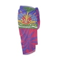 thumbnail image 6 of Yuyamidu Beach Sarong Wraps for Women Haiti Flag Chiffon Beach Pareos Sarong Sheer Swimsuit Cover Ups Swimwear Hawaii Style Summer Bathing Suit, 6 of 7