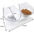thumbnail image 2 of Cuenco de comida para gatos con postura elevada inclinada, protección para el cuello, antivómitos, soporte inclinado elevado de 15 grados, cuencos para mascotas para gatos y perros pequeños, 2 of 5