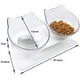thumbnail image 2 of Cuenco de comida para gatos con postura elevada inclinada, protección para el cuello, antivómitos, soporte inclinado elevado de 15 grados, cuencos para mascotas para gatos y perros pequeños, 2 of 5