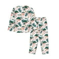 thumbnail image 2 of Uemuo Hawaii Palms Pattern Womens Pajama Sets,PJ Set for Women,Pajamas for Women Logo,Long Sleeve Pajama Set for Women,Soft Long Sleeve Top With Pants-, 2 of 9