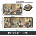 thumbnail image 4 of Wine Kitchen Rugs Set 2Pcs Non Skid Kitchen Floor Rug and Mat Waterproof Kitchen Runner Rug Standing Area Mat Carpets for Floor Decor 17"x47"+17"x30", 4 of 5