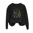 thumbnail image 4 of cocolona Christmas Sweatshirts for Women Christmas Tree Printed Crew Neck Long Sleeve Pullover Sweatshirts, 4 of 6