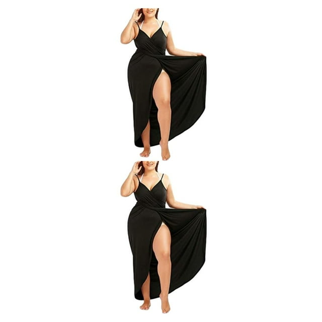 letairis Protection Solaire et Style Combiné Maillot de Bain Paréos Noir Confortable Noir TG 2ensemble