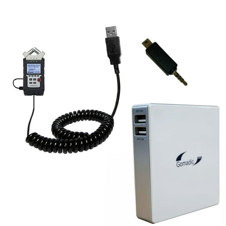 Gomadic High Capacity Rechargeable External Battery Pack suitable for the Zoom H4N Pro - Portable Charger with TipExchange