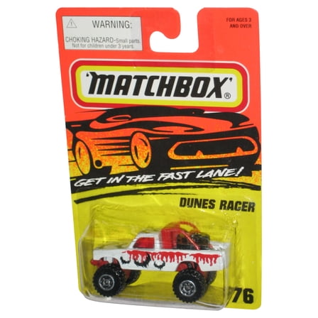 Matchbox Get In The Fast Lane (1996) White & Red Dunes Racer Toy Truck #76