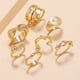 thumbnail image 4 of Anillos para mujer, regalos para mujer, conjunto de 7 piezas vintage para mujer, apilables por encima de los nudillos, anillo para mujer, 4 of 4