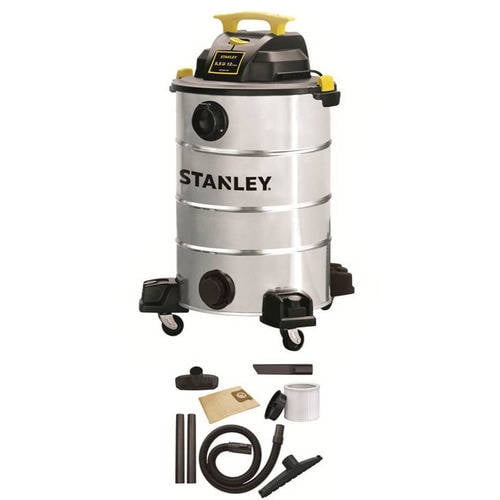Stanley, SL18156-12A, 12-Gallon 5.5 Peak HP, Stainless Steel Wet Dry Vacuum by Alton Industries
