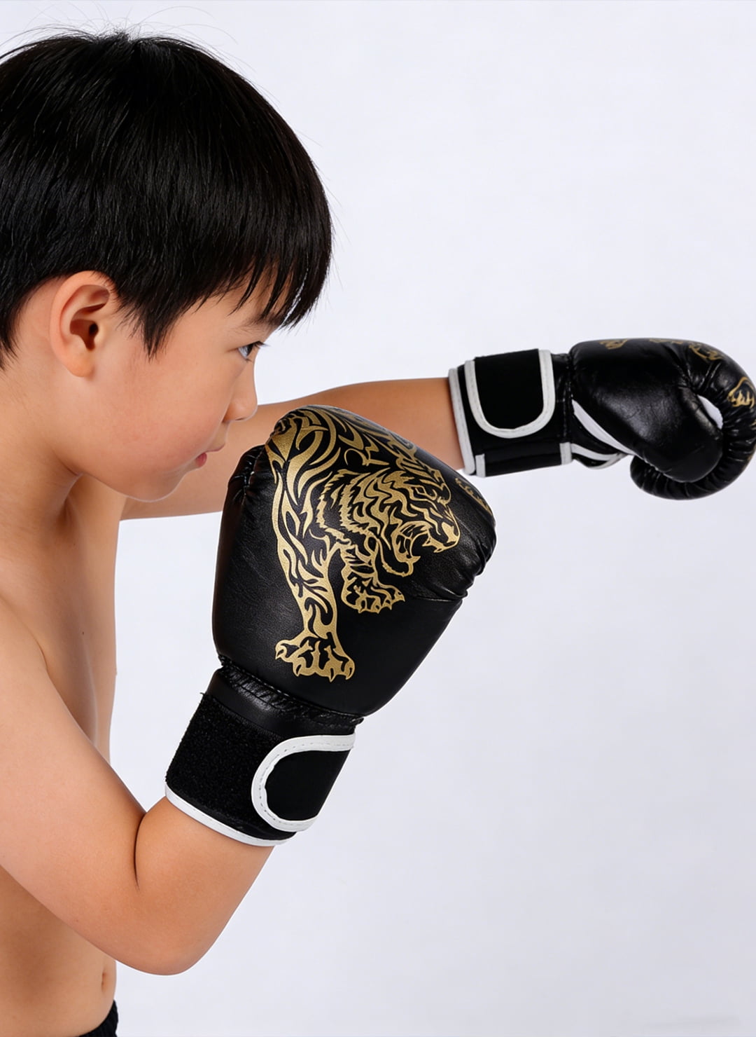 Children boxing gloves- Boxing Gloves with Tiger Pattern: Breathable, Protective & Comfortable for Training