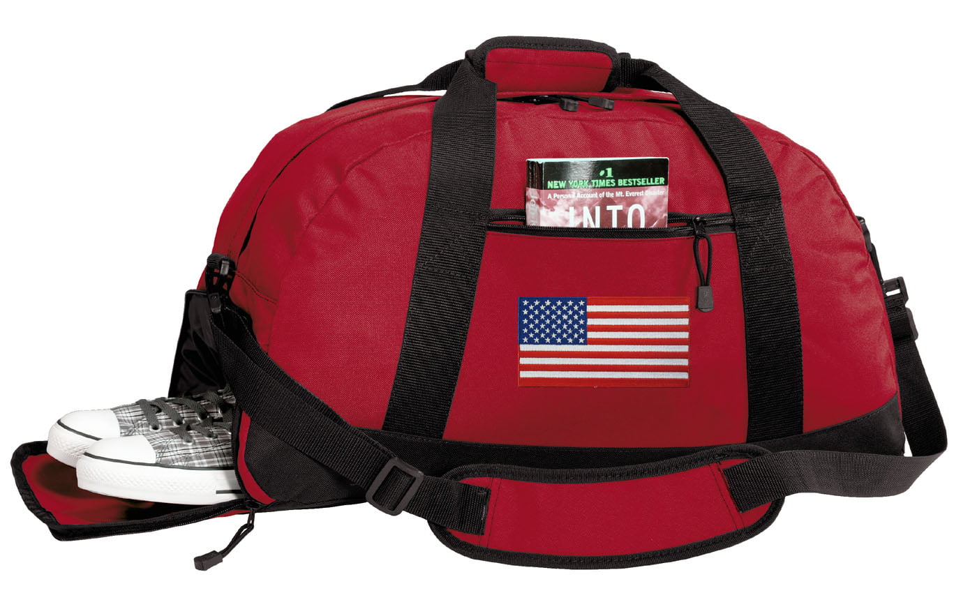 Wind Flagpole Ambesonne American Flag Gym Bag Large Weekender Carry-on 