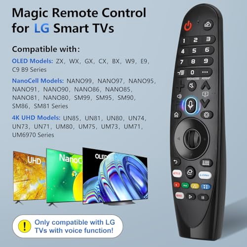 Voice Magic Remote for LG-Smart-TV-Remote Control Replacement,AKB75855501 AN-MR20GA MR19BA MR18BA MR650A with Voice Recognition and Pointer Function