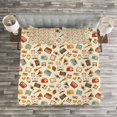 thumbnail image 3 of Ambesonne Vintage Quilted Bedspread Set 3 Pcs, Nostalgic Retro, Queen Size, Multicolor, 3 of 3