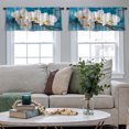 thumbnail image 3 of LALILO Kitchen Curtain Valance White Orchid Flower Rod Pocket Window Curtain 52"x 18" Set of 2, 3 of 6
