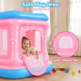 thumbnail image 2 of Wisairt 3-in-1 Inflatable Bounce House for Toddlers 1-3,Blow up Bouncy House with Air Pump,Pink, 2 of 11