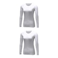 thumbnail image 4 of Jumpingount Ropa Interior Térmica Camiseta Manga Larga Ropa Térmica Mujer Invierno Blanco METRO 2Conjunto, 4 of 6