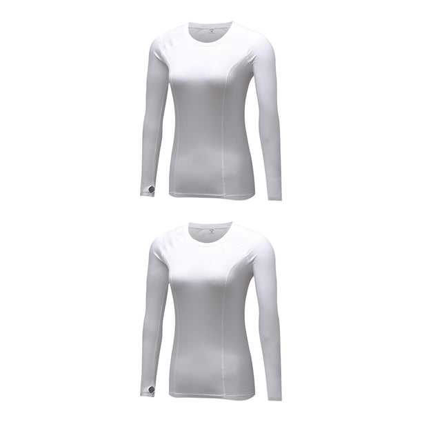 Minnieouse Camiseta Base Ropa interior térmica Tops cálidos Camiseta transpirable Tallas grandes Ropa térmica amigable con la piel Ropa Blanco METRO 2piezas
