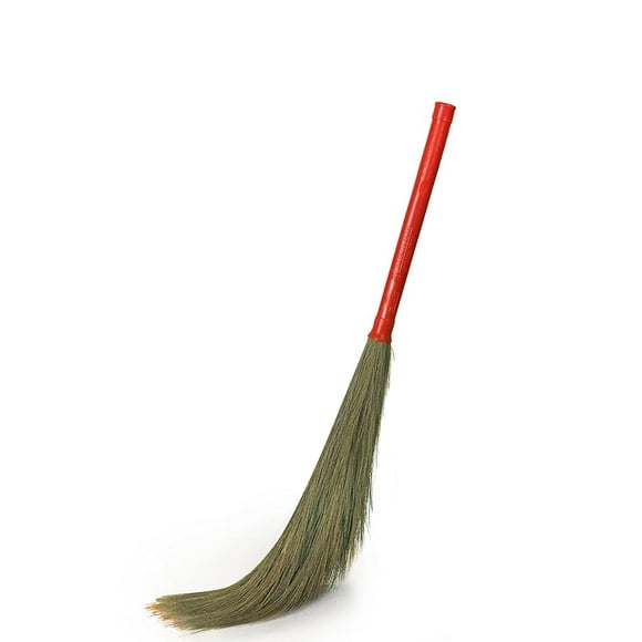 Hari Ram Gulab Rai Clean Sweep Floor Broom | With Natural Soft - No Dust Grass | Long Plastic Handle | Jadoo For Home, Pantry & Office Cleaning - 400gm - 45inches | Portable, Lightweight
