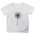 thumbnail image 4 of Shirts For Girls Kids Boys Girls Casual Dandelion Print Crew Neck Short Sleeve TShirt Top White Girls Summer Tops T-Shirts,2-3Y, 4 of 4