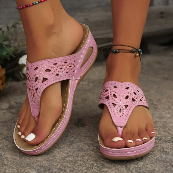 Censtreet Flip Flops for Women with Arch Support Yoga Mat Comfortable Summer Beach Walking Thong Cushion Sandals Slip On Indoor Outdoor