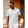 thumbnail image 2 of COOFANDY Men' Polo Shirts Short Sleeve Shirts Casual Collared Shirts Summer Textured Knit Golf Tees, 2 of 6