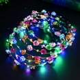 thumbnail image 1 of Diadema Floral con flores LED, guirnalda brillante, diadema para fiesta de boda, 1 of 8