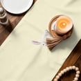 thumbnail image 3 of Beige Gnomes Easter Table Runner - 90 Inch Long Eggs Botanical Carrot Pastoral Cotton and Linen Blended Dress Scarves Farmhouse Table Runner for Kitchen Dining, Coffee Table, 13" x 90", 3 of 8