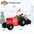 thumbnail image 4 of Costway 9 FT Long Christmas Inflatable Santa Claus Driving Tractor with Gifts Decoration, 4 of 10